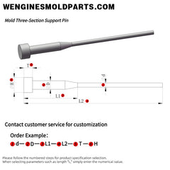 Mold Three-Section Support Pin